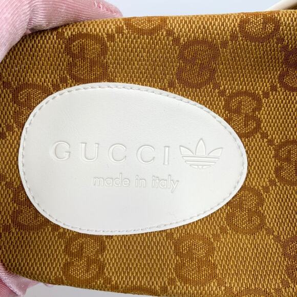 NIB Gucci X Adidas Men's Slide Sandal In Brown US 9 - Picture 10 of 11